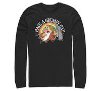 Disney Big & Tall Herren Prinzessinnen Grumpy Day Tops Langarm Tee Shirt, Black, 5X-Large Groß