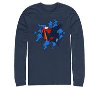 Disney Big & Tall Herren Prinzessinnen Oh Mushu Tops Langarm Tee Shirt, Navy Blue, 4X-Large Groß