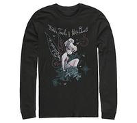 Disney Big & Tall Herren Tinkerbell Tink in Fairy Land Tops Langarm Tee Shirt, Black, 4X-Large Groß