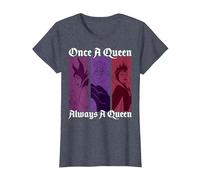 Disney-Bösewichte: Einmal eine Königin, immer eine Königin T-Shirt, Damen, Blau Meliert, 3XL