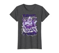 Disney Bösewichte Ursula Take the Bait T-Shirt, Damen, Anthrazit Meliert, 3XL
