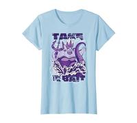 Disney Bösewichte Ursula Take the Bait T-Shirt, Damen, Himmelblau, M