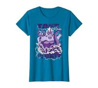 Disney Bösewichte Ursula Take the Bait T-Shirt, Damen, Saphir, XS