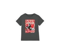 Disney Boy's Coco Hector and Miguel Un Poco Loco Poster Unisex Kids T-Shirt, Charcoal, 12-13 Jahre