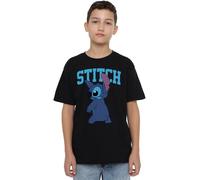 Disney Boy's Lilo & Stitch Classic Pose Unisex Kids T-Shirt, Black, 9-10 Jahre