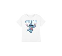 Disney Boy's Lilo & Stitch Clutching Hearts Unisex Kids T-Shirt, White, 5-6 Jahre