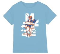 Disney Boy's Mickey Mouse Color Fill Unisex Kids T-Shirt, Light Blue, 7-8 Jahre