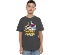 Disney Boy's Mickey Mouse Friends Unisex Kids T-Shirt, Charcoal, 5-6 Jahre
