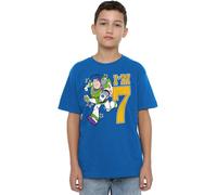 Disney Boy's Toy Story Birthday Buzz I'm 7 Unisex Kids T-Shirt, Royal, 7-8 Jahre