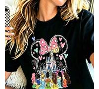 Disney brand summer T-shirt casual cotton short-sleeved round neck T-shirt Disney Princess is a collection of classic female characters IP of Disney,