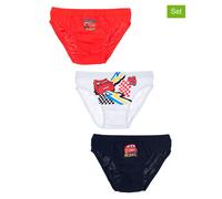 Disney Cars 3er-Set: Slips "Cars" in Rot - Größe 116-128 | Kinder Waesche