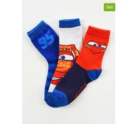 Disney Cars 3er-Set: Socken "Cars" in Blau - Größe 31-34 | Babysocken Strumpfhosen