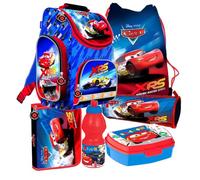 Disney Cars Auto Rennwagen Schulranzen Tornister Ranzen Schulrucksack Schultasche 6 teilig mit Sticker-von-Kids4shop