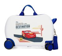 Disney Cars Destination Kinderkoffer Starres Seiten-Zahlenschloss 4 Räder Handgepäck ist aus ABS, einem Starren und leichten Material. Von Joumma Bags., weiß, Talla única, Kinderkoffer