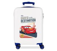 Disney Cars Destination Kinderkoffer Starres Seiten-Zahlenschloss 4 Räder Handgepäck ist aus ABS, einem Starren und leichten Material. Von Joumma Bags., weiß, Talla única, Koffer 55