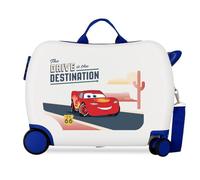 Disney Cars Destination Kinderkoffer Starres Seiten-Zahlenschloss 4 Räder Handgepäck ist aus ABS, einem Starren und leichten Material. Von Joumma Bags.