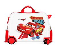 Disney Cars Good Mood Kinder-Koffer Mehrfarbig 50x38x20 cms Hartschalen ABS Kombinationsschloss 34L 2,1Kgs 4 Räder Handgepäck, Weiß
