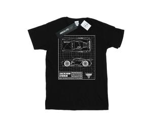 Disney - "Cars Jackson Storm Blueprint" T-Shirt für Herren (Schwarz) XL