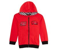 Disney Cars Jungen Kapuzenjacke Lightning McQueen Kids Zip Hoodie Pullover Gr. Gr. 2-3 Jahre , rot