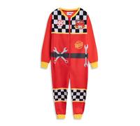 Disney Cars Jungen-Strampelanzug mit Reißverschluss in Rot | Langärmlige Loungewear und Nachtwäsche aus Mikrofleece mit 95-Rost-Design | Perfekt für die Schlafenszeit und Filmabende Merch
