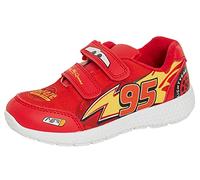 Disney Cars Jungen Turnschuhe Kinder Lightning McQueen Sportschuhe Easy Fasten Sneakers Skate Pumps, rot, 25 EU