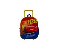 Disney Cars Lightning McQueen Kinder Trolley Kinderkoffer Weichgepäck Polyester 35,5 x 24 x 13,5 cm - verstellbare und fixierbare Teleskopstange, rot/blau