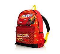 Disney Cars Lightning McQueen Rucksack für Jungen - Kinder Schultasche mit Fronttasche & Seitennetz - Back to School Travel Bag