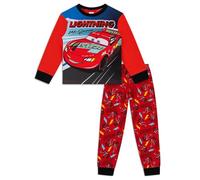 Disney Cars Lightning McQueen Schlafanzug für Jungen, langärmelig, Baumwolle, offizielles Cars-Nachtwäsche-Set, Alter 2-3 bis 6-7 Jahre, rot, 6-7 Years