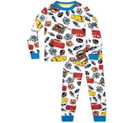 Disney Cars Pyjama | Schlafanzüge Für Jungen | Lightning McQueen Pyjama | Schlafanzug Jungen | Weiß 122