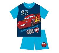 Disney Cars Schlafanzug Kurz, Schlafanzüge Für Jungen Lightning McQueen, Schlafanzug Jungen Sommar, Blau 110