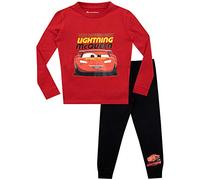 Disney Cars Schlafanzug | Lightning McQueen Schlafanzüge Für Jungen | Pyjama Kinder Slim Fit Rot 122