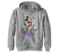 Disney Characters Airbrush Mickey Boy's Hooded Pullover Fleece, Athletic Heather, Small