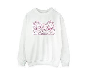Disney - "Chip 'n' Dale Nuts About You" Sweatshirt für Damen (Weiß) M
