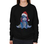 Disney Christmas Eeyore Tangled In Festive Lights Women's Sweatshirt