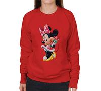 Disney Christmas Minnie Mouse Hiding Present Women's Sweatshirt