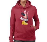 Disney Christmas Minnie Mouse Showing Off Her Shoes Women's Hooded Sweatshirt