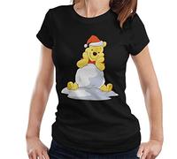 Disney Christmas Winnie The Pooh In The Snow Women's T-Shirt