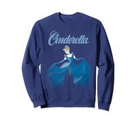 Disney Cinderella Icon Silhouettes With Vintage Dress Sweatshirt, Unisex für Erwachsene, Marineblau, XL