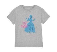Disney Cinderella Turn Up Your Magic Kinder T-Shirt, Athletisches Heather-Grau, 5-6 J
