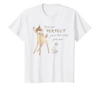 Disney Classic Bambi Perfect Just The Way You Are T-Shirt, Kinder, Weiß, 116