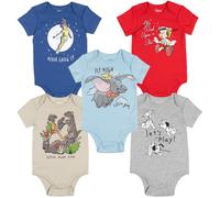 Disney Classics Dumbo Pinocchio Baloo Baby-Jungen-Bodys im 5er-Pack, mehrfarbig, 12 Monate