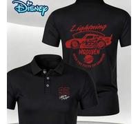 Disney Collaboration: Cars Lightning McQueen No. 95 Print Polo Shirt-perfect for summer outings and a must-have for stylish outfits.Men Polo Shirts-he