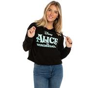 Disney Damen Alice Logo Kapuzenpullover, Schwarz, 34