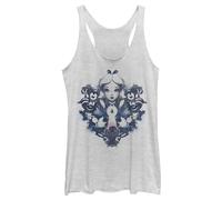 Disney Damen Alice Rorschach T-Shirt, Weiß meliert, X-Klein