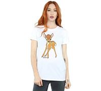 Disney Damen Bambi Classic Bambi Boyfriend Fit T-Shirt Medium Weiß