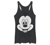 Disney Damen Big Face Mickey Hemd, Schwarz/Erika, Mittel
