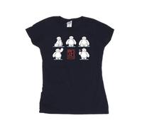 Disney Damen/Damen Big Hero 6 Baymax Viele Posen T-Shirt aus Baumwolle (Marineblau) S