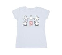 Disney Damen/Damen Big Hero 6 Baymax Viele Posen T-Shirt aus Baumwolle (Weiß) XL