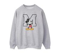 Disney Damen/Damen Classic M Mickey Mouse-Sweatshirt (Heather Grey) XL