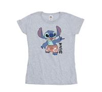 Disney Damen/Damen Lilo & Stitch Bermuda-Shorts Baumwoll-T-Shirt (Sport grau) M